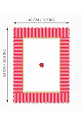 Laser Cut Oven Cover with Decorative Edge and Floral Pattern